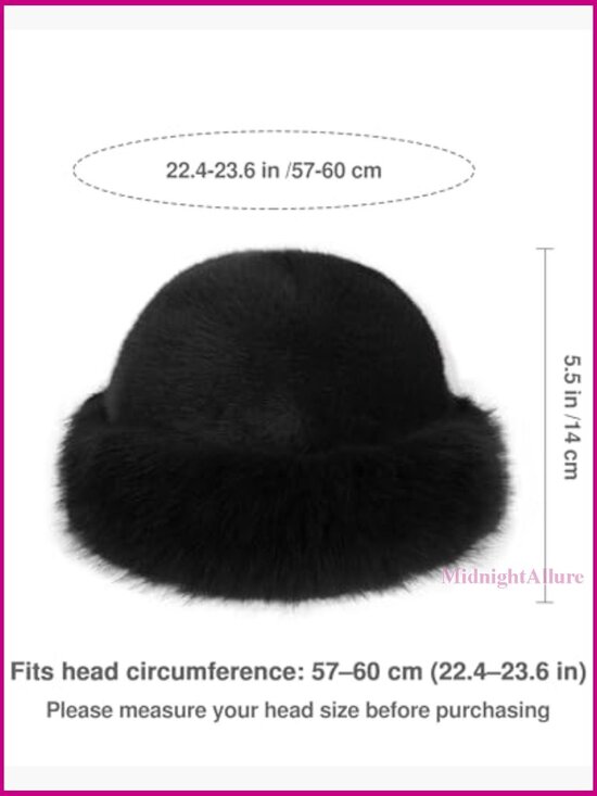 Faux Fur Bucket Hat Winter Warm Fuzzy Fisherman Cap Beanie main image 5